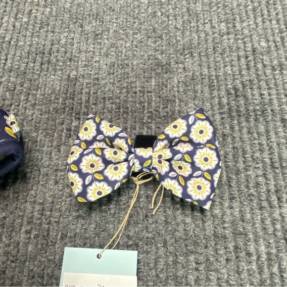 Barkpaws Blue and Yellow Retro Harness and Bow Tie for Dog Size XS - Picture 3 of 11